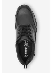 School Leather Lace-Up Shoes Standard Fit (F)