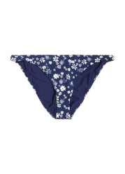 Superdry Felicity Navy Blue Tie Crop Bikini Bottoms