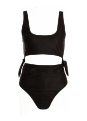 Quiz Textured Cut Out Swimsuit