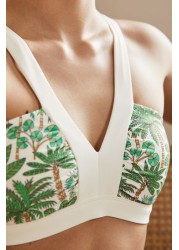 Boden Green Corsica V-neck Bikini Top