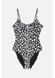 Accessorize Animal Print Frill Swimsuit