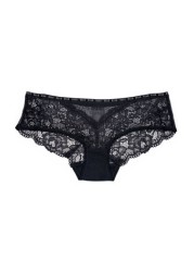 ELLE Black 24-7 Lace No VPL Brazilian Briefs