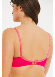 Figleaves Women Neon Pink Harper Geometric Lace Full Cup Underwired Bra