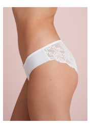 No VPL Lace Back Briefs 3 Pack Brazilian