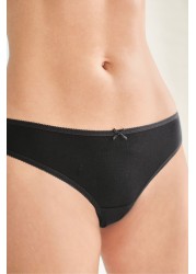Cotton Knickers 5 Pack Thong