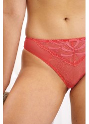 Embroidered Knickers 2 Pack High Leg