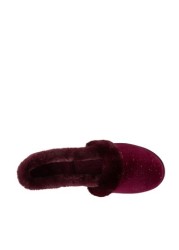 Totes Sparkle Velour Full Back Slipper