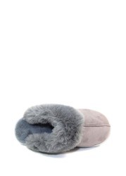 Lunar Grey Ladies Mule Slippers