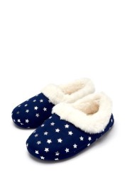 Pour Moi Metallic Star Full Back Slipper