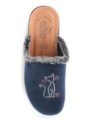 Fly Flot Ladies Cat Slippers Mules