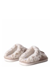 Linzi Felicity Faux Fur Leopard Trim Slipper Mule