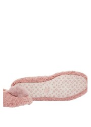 Joules Pink Pombury Ballet Slippers With Pom