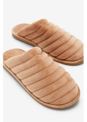 Padded Quilted Mule Slippers