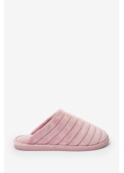 Padded Quilted Mule Slippers