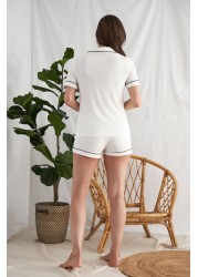 Pretty You London Bamboo Shirt Short Pyjama Set