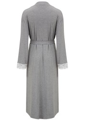 Pour Moi Sofa Loves Lace Longline Soft Jersey Dressing Gown