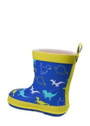 ToeZone Blue Dinosaur Wellies