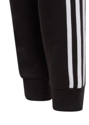 adidas Black 3 Stripe Fleece Joggers
