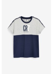 CR7 Boy's Grey And Blue Short sleeve Pyjama Set