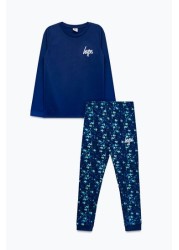 Hype. Kids Blue Splat Long Sleeve Pyjama Set