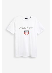 GANT White Teen Boys Shield T-Shirt