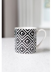 Beau And Elliot Monochrome Tile Mug