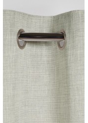 Fine Bouclé Eyelet Lined Curtains