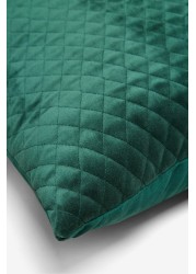 Velvet Quilted Hamilton Cushion Square Feather Filled