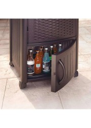 Suncast Wicker Cooler With Cabinet (91 x 65 x 86 cm, Brown)