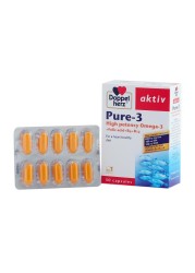 Doppelherz aktiv Pure-3 High Potency Omega-3 EPA + DHA Capsules 30&#039;s