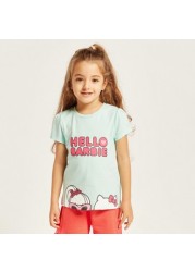 Sanrio Hello Kitty Print T-shirt with Short Sleeves - Set of 2