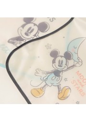 Disney Mickey Mouse Print Bib with Snap Button Closure - Set of 2