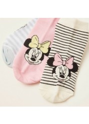 Disney Minnie Mouse Ankle Length Socks - Set of 3