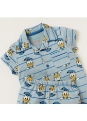 Disney Donald Duck Print Shirt and Full Length Pajama Set