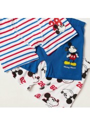 Mickey Mouse Print Boxer with Elasticated Waistband - Set of 3