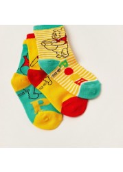 Disney Winnie-The-Pooh Print Socks - Set of 3