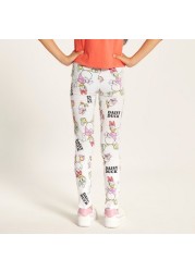 Disney Daisy Duck Print Leggings with Elasticised Waistband