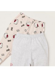 Sanrio Hello Kitty Print Leggings with Elasticated Waistband - Set of 2