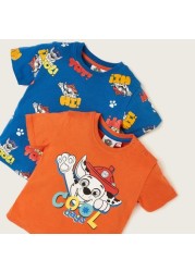 PAW Patrol Print T-shirt with Short Sleeves - Set of 2