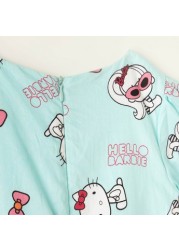 Sanrio Hello Barbie Round Neck A-line Dress with Belt Tie-Ups