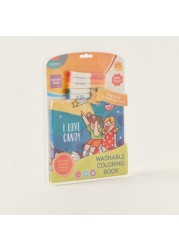 Juniors I Love Candy Washable Colouring Book and Markers Set