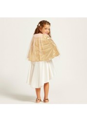 Charmz Mesh Tiered Drape with Tie-Ups