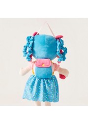 Juniors Pink and Blue Dress Rag Doll with Cake - 60 cms