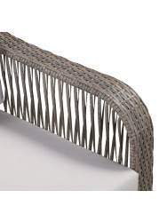 Elizabeth Steel Wicker Single Sofa W/Cushions Generic (78 x 78 x 79 cm, 2 Pc.)