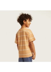 Eligo Striped T-shirt with Short Sleeves and Pocket