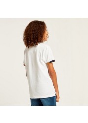 Juniors Polo Neck T-shirt with Short Sleeves