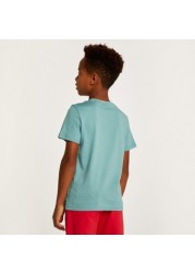 PUMA Logo Print T-shirt with Crew Neck and Short Sleeves