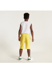 Juniors Solid Shorts with Elasticated Waistband and Pockets