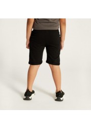 Juniors Solid Shorts with Pocket Detail and Elasticised Waistband