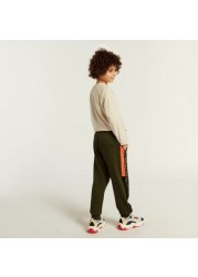 Juniors Printed Jog Pants with Pockets and Drawstring Closure